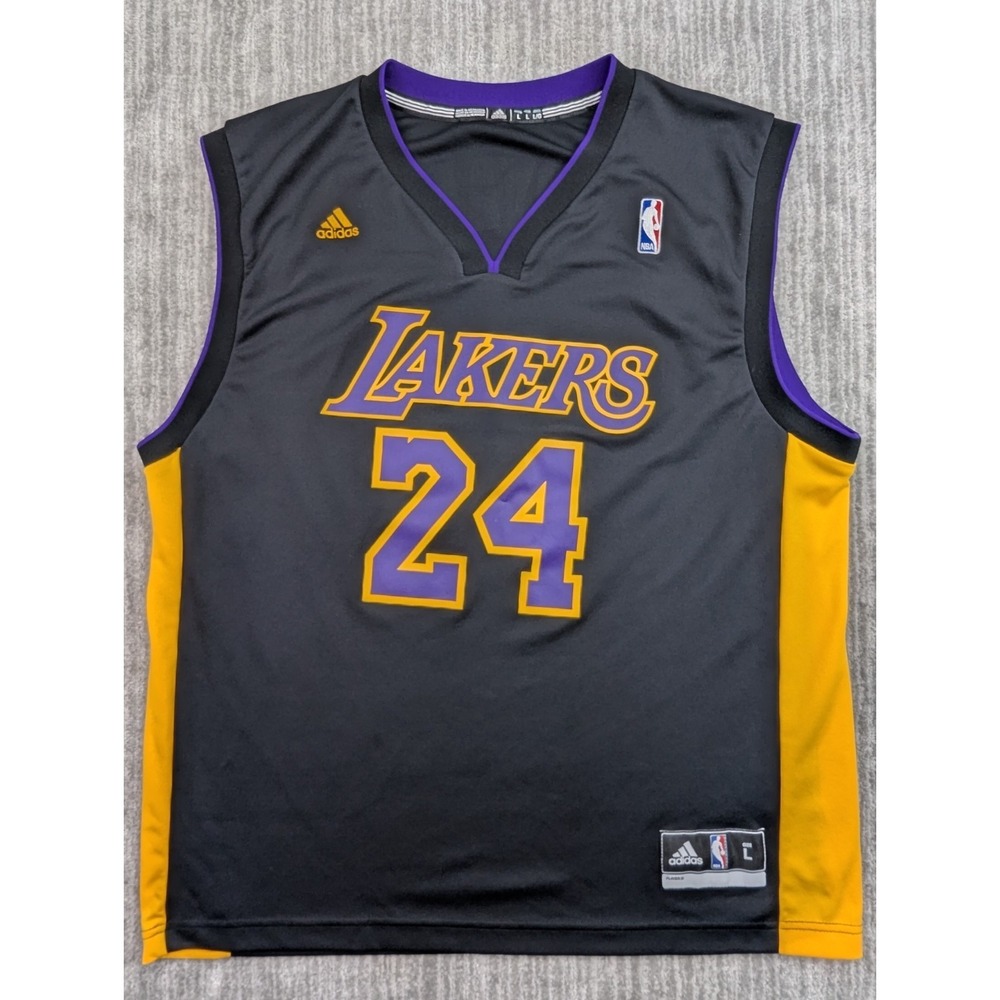 Kobe Bryant Los Angeles Lakers Hollywood Nights Adidas Jersey Mens Large Black